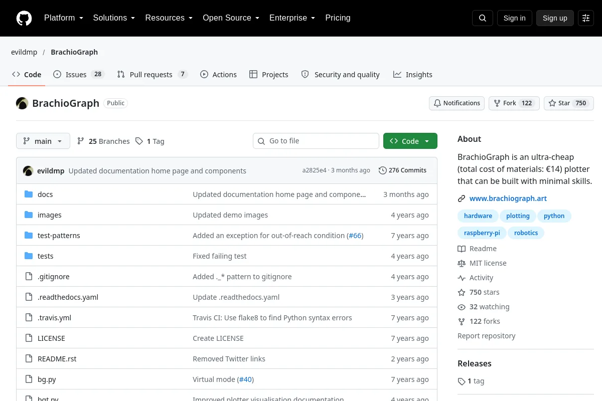 BrachioGraph · evildmp website or repository screenshot