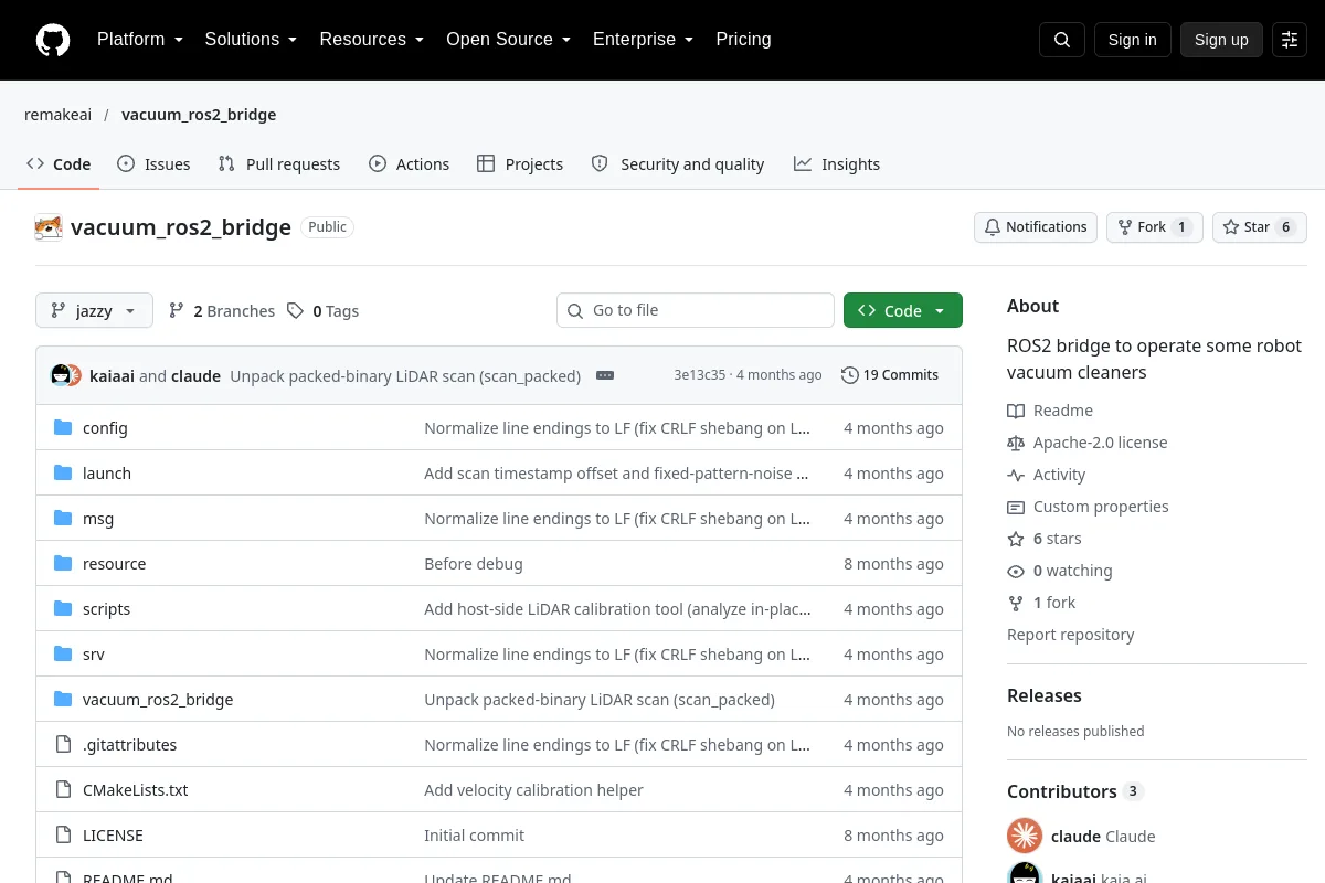 vacuum_ros2_bridge · remakeai website or repository screenshot