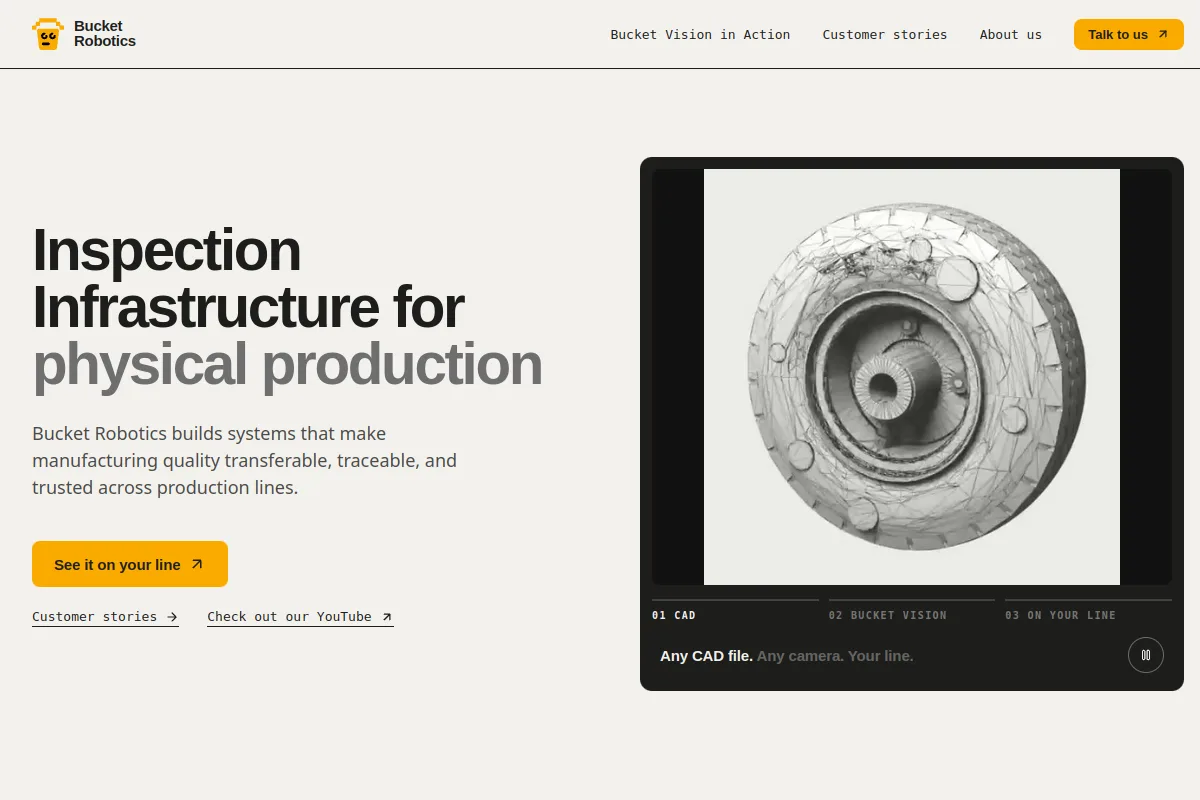 Bucket Robotics website or repository screenshot