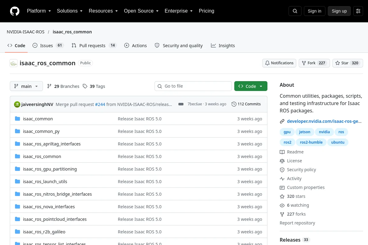 isaac_ros_common · NVIDIA-ISAAC-ROS website or repository screenshot