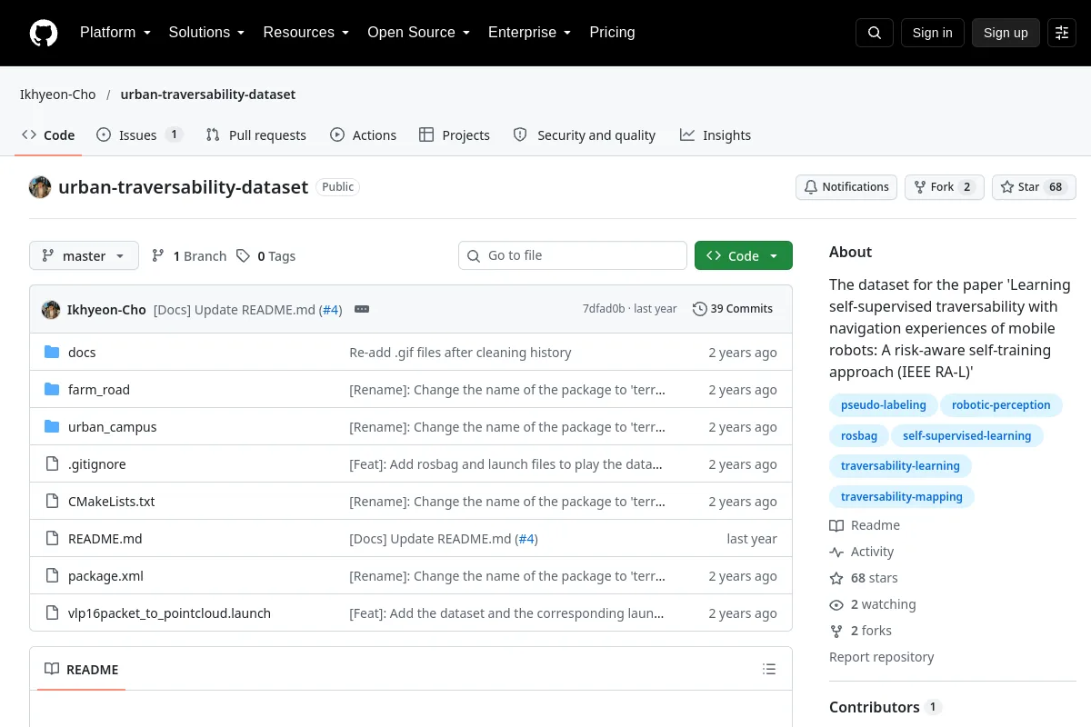 urban-traversability-dataset · Ikhyeon-Cho website or repository screenshot