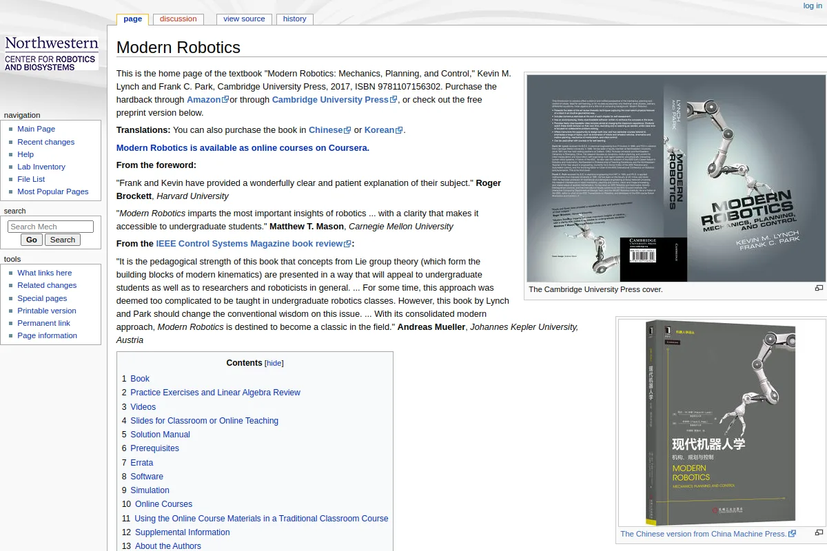 Modern Robotics website or repository screenshot