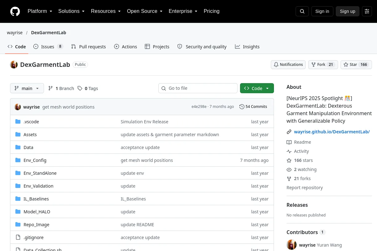 DexGarmentLab · wayrise website or repository screenshot