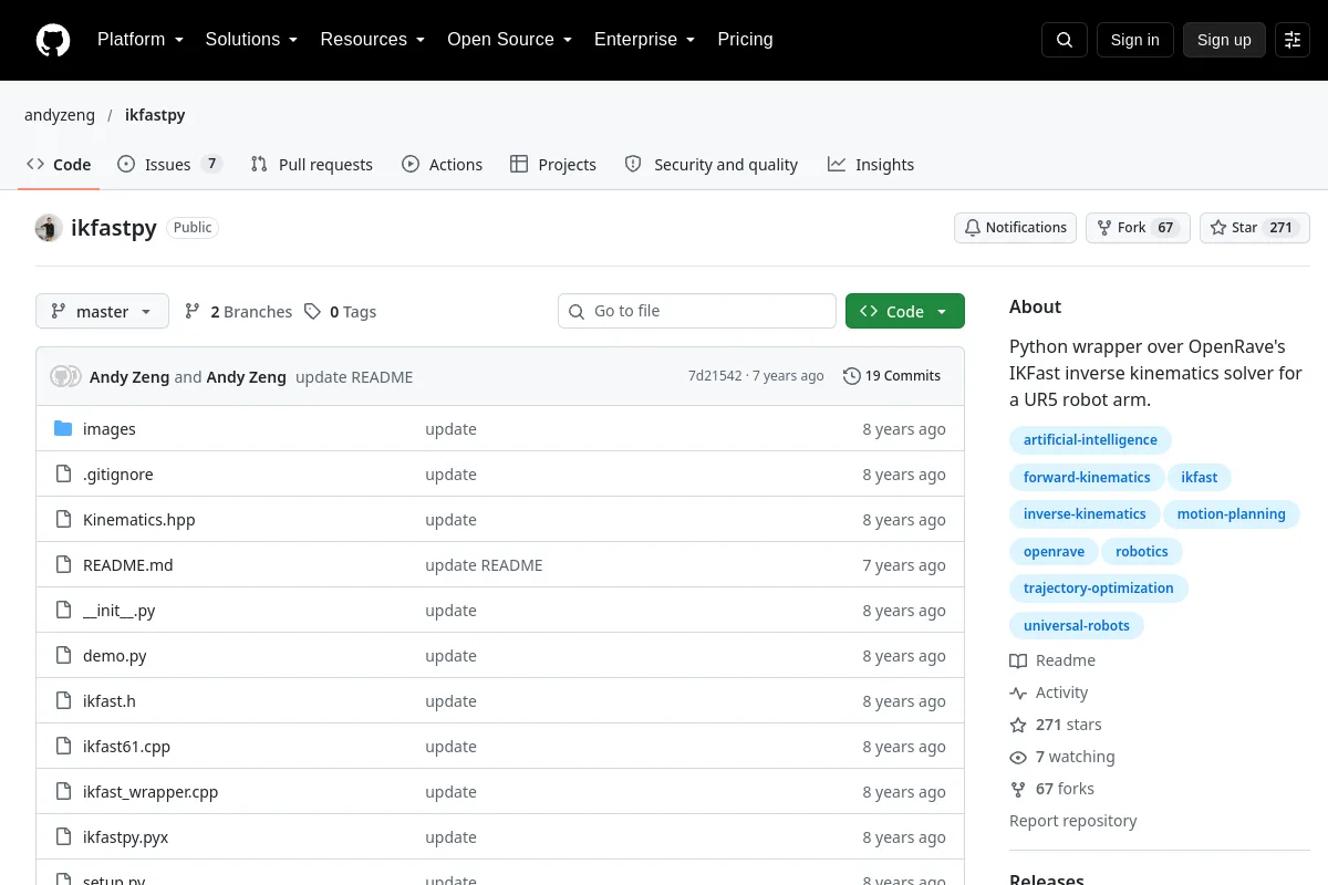 ikfastpy · andyzeng website or repository screenshot