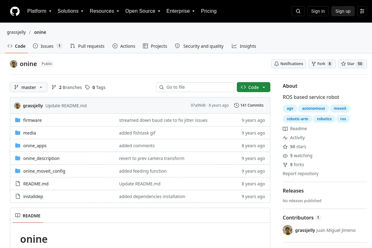 onine · grassjelly website or repository screenshot