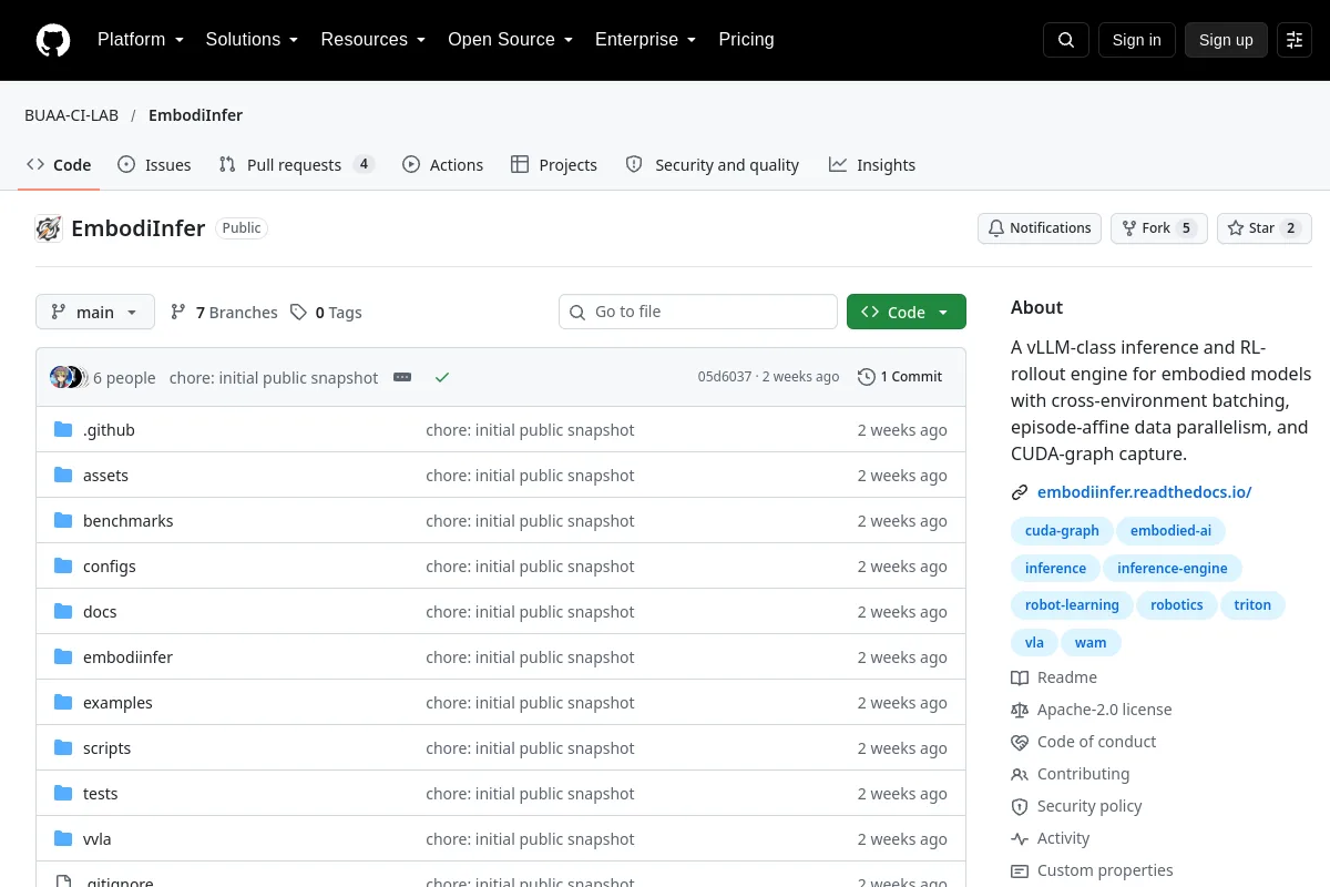EmbodiInfer · BUAA-CI-LAB website or repository screenshot