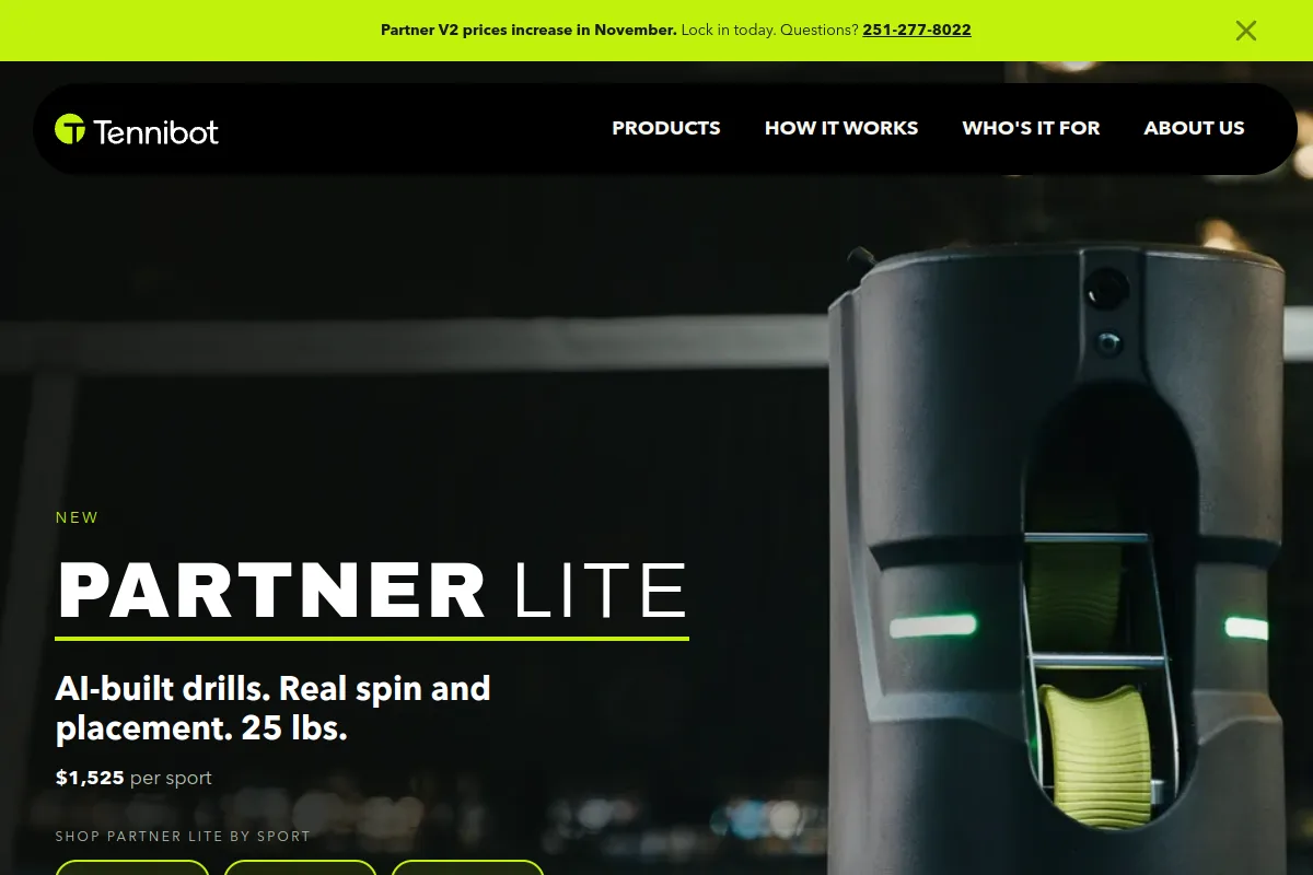 Tennibot website or repository screenshot