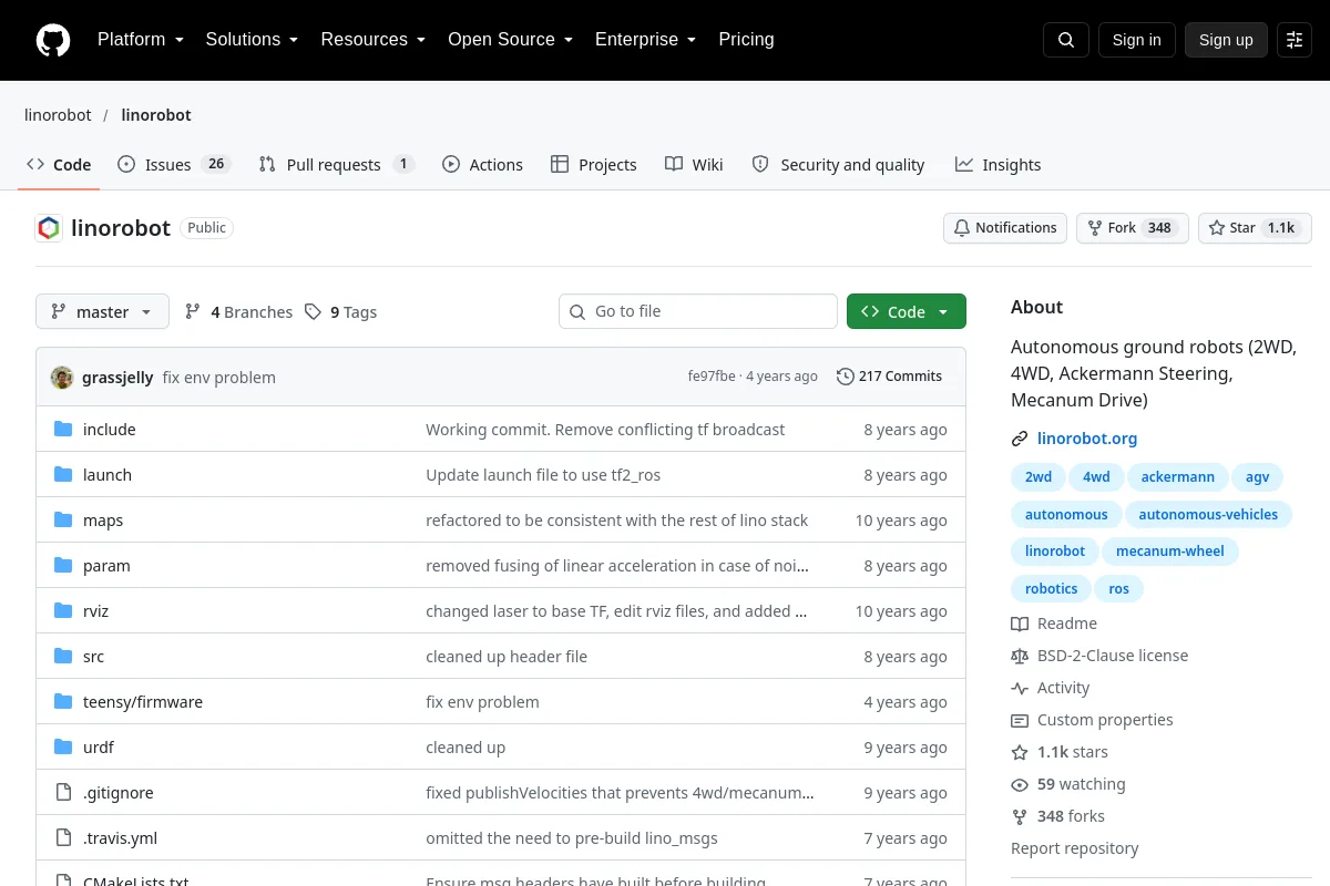 linorobot · linorobot website or repository screenshot