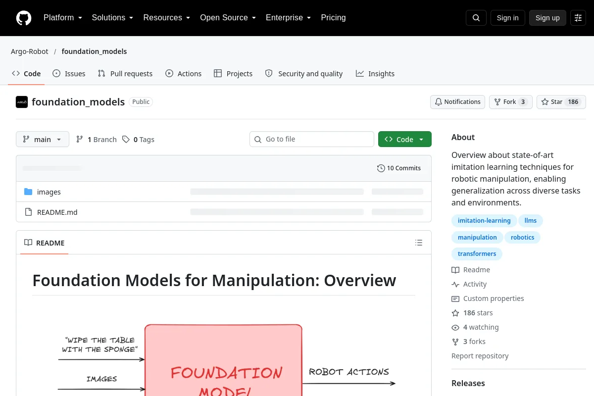 foundation_models · Argo-Robot resource page screenshot