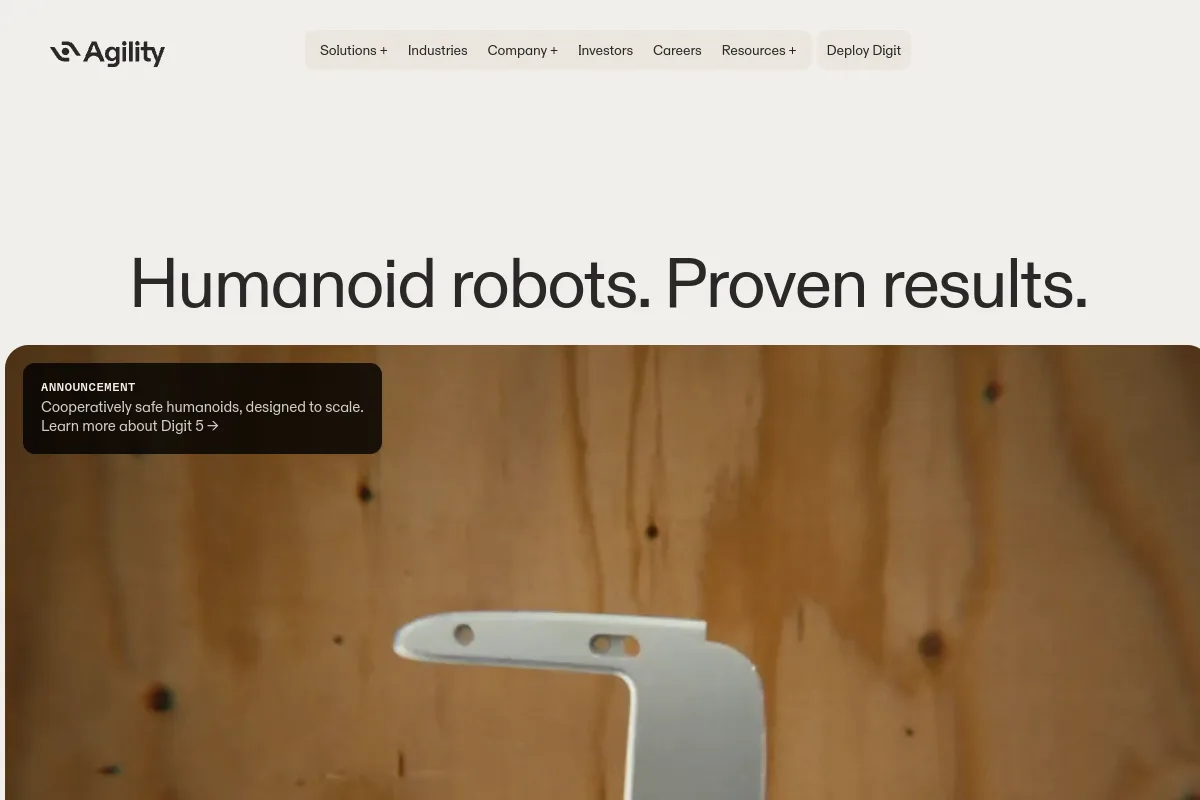 Agility Robotics website or repository screenshot