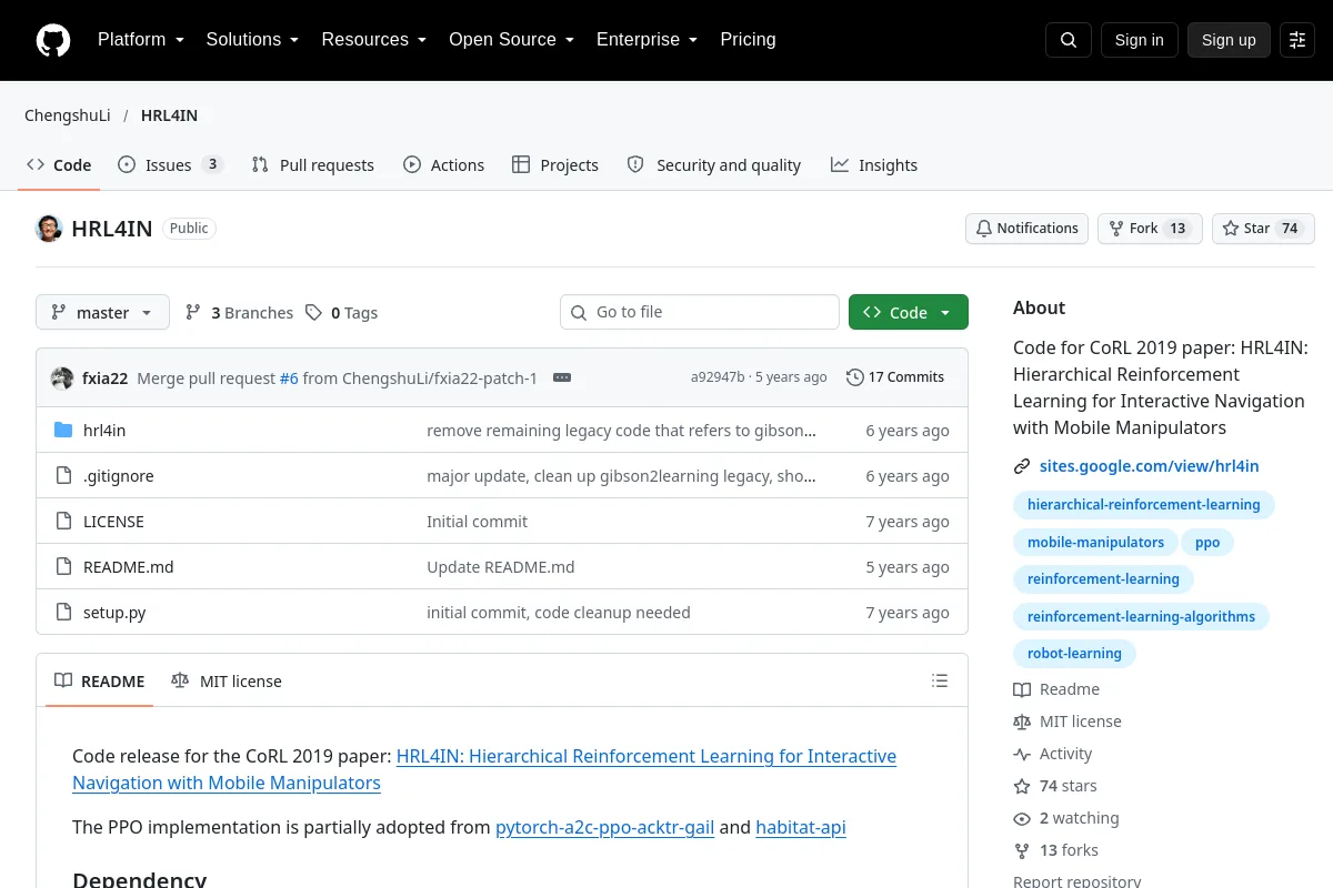 HRL4IN · ChengshuLi resource page screenshot
