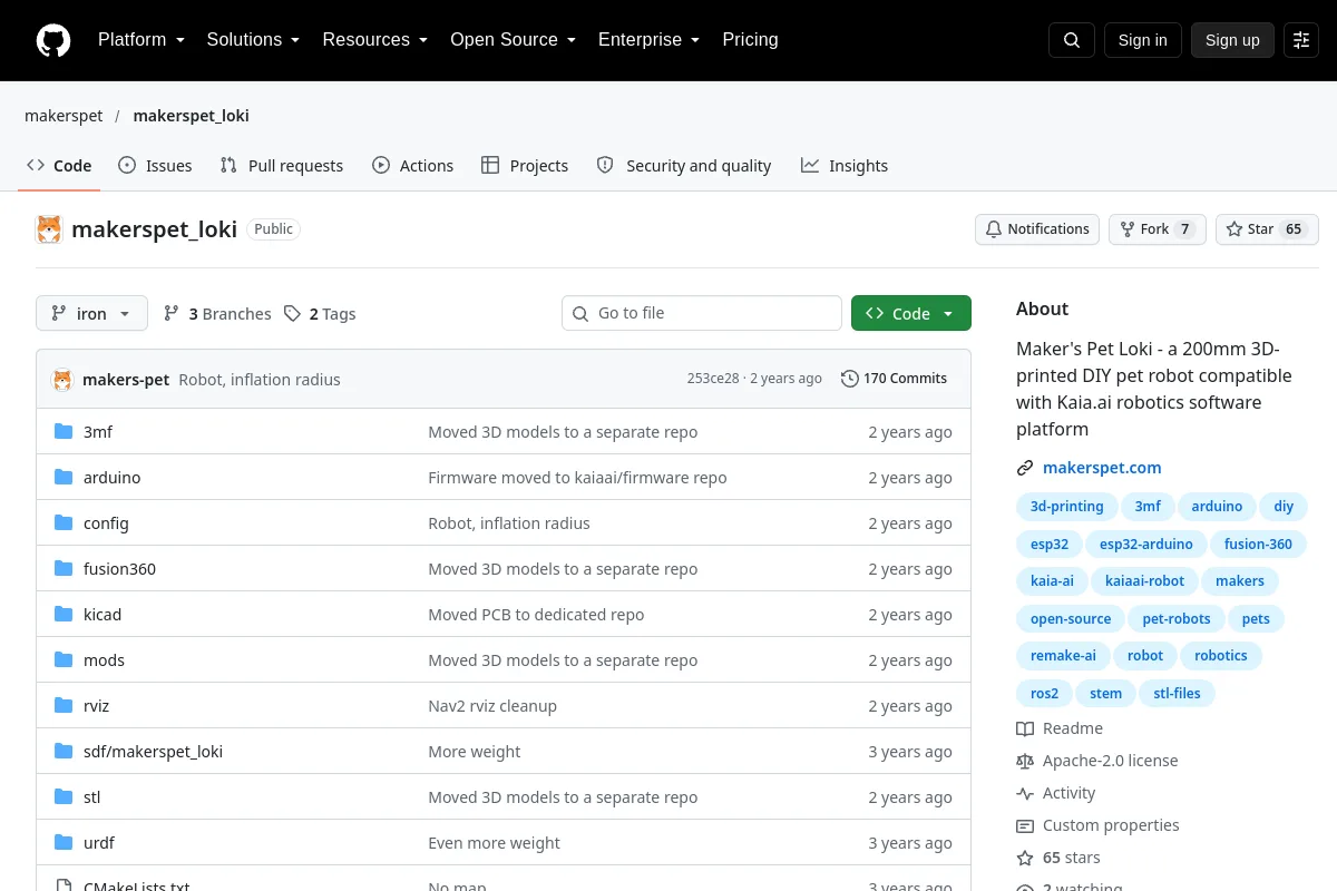 makerspet loki · makerspet website or repository screenshot