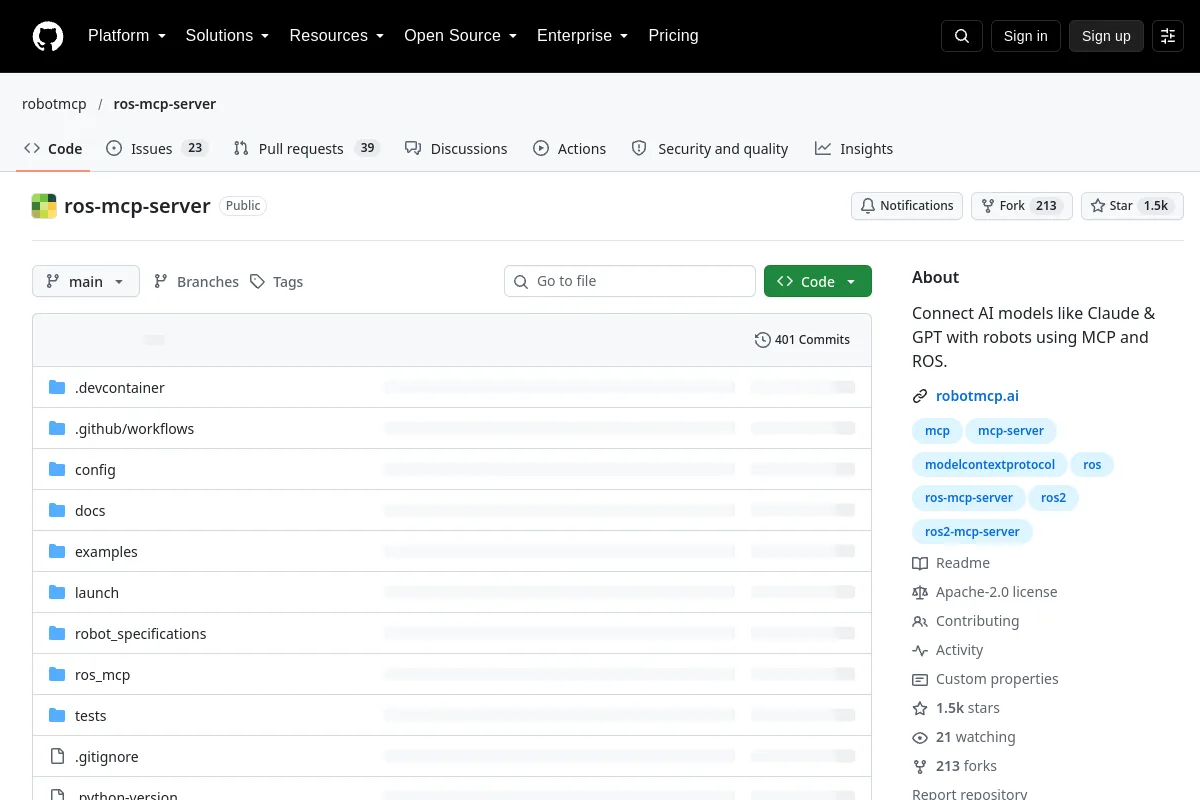 ros-mcp-server · robotmcp website or repository screenshot
