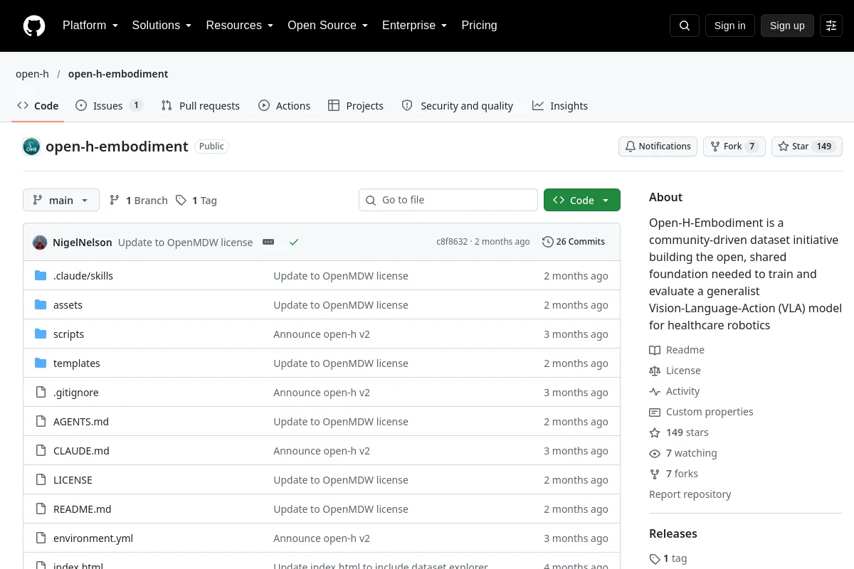 open-h-embodiment · open-h website or repository screenshot