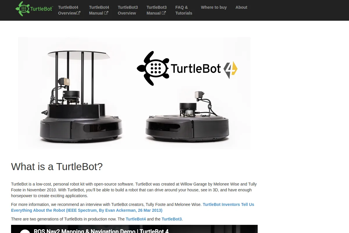 TurtleBot3 website or repository screenshot