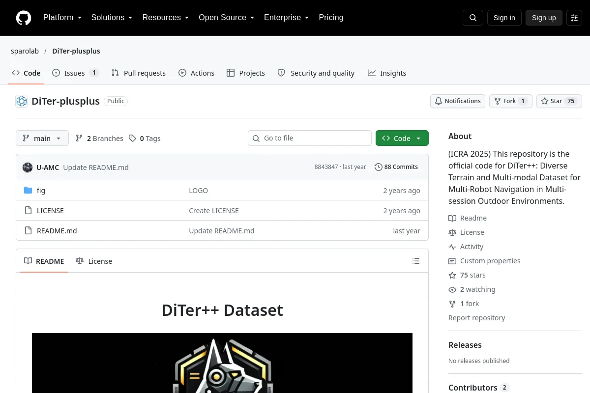 DiTer-plusplus · sparolab website or repository screenshot