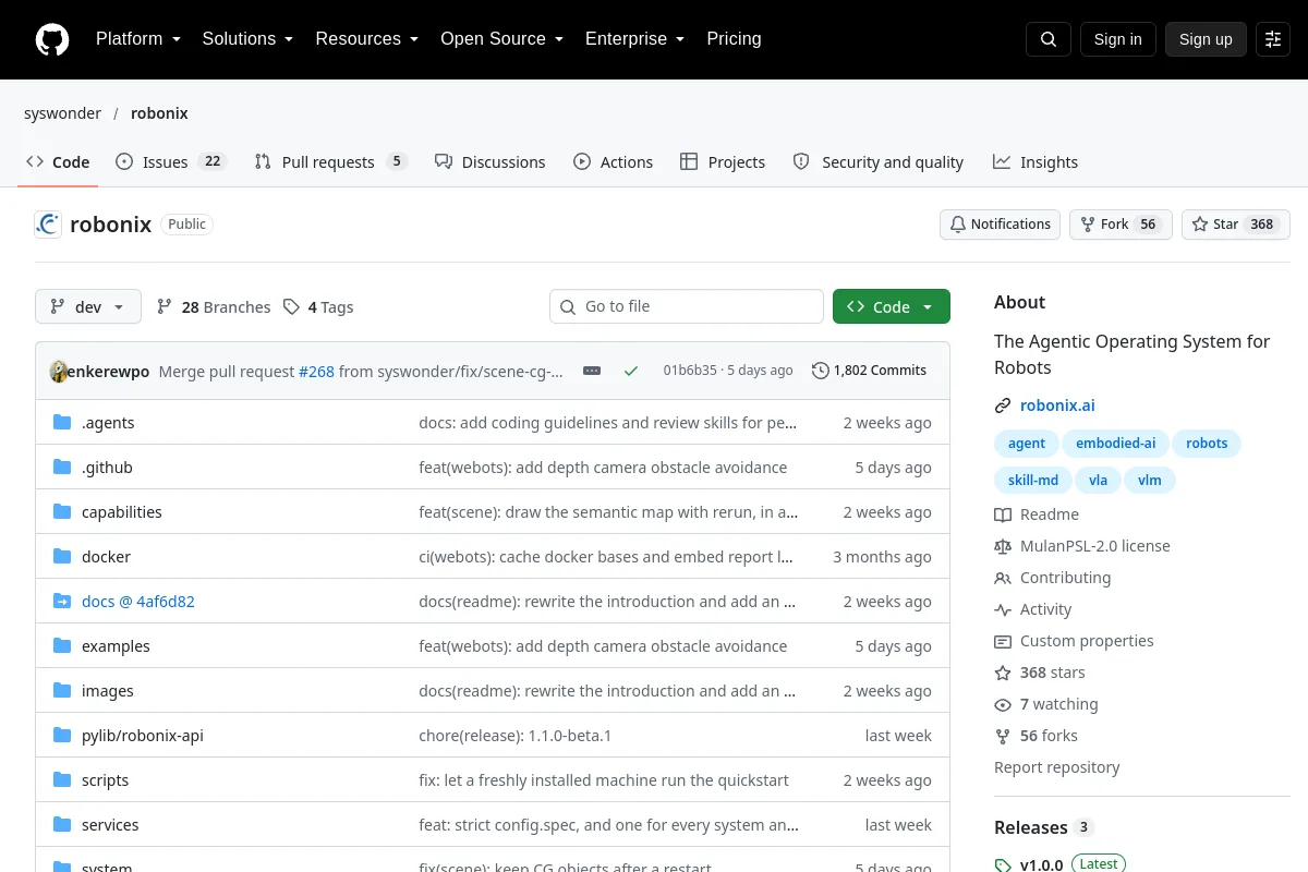 robonix · syswonder website or repository screenshot