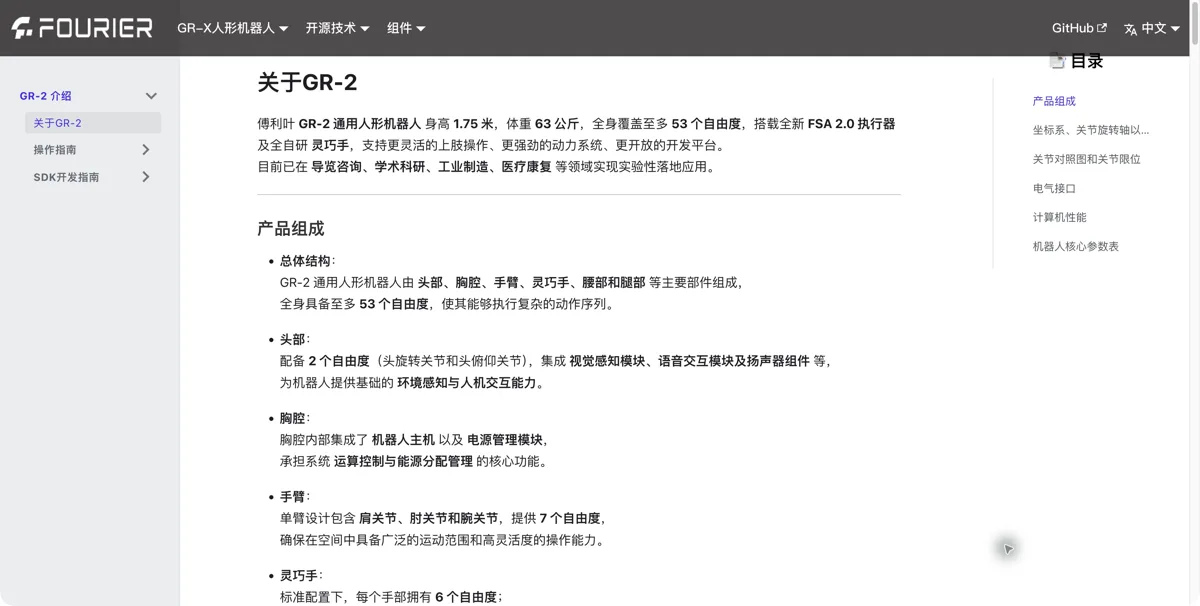 Fourier GR-2 website or repository screenshot
