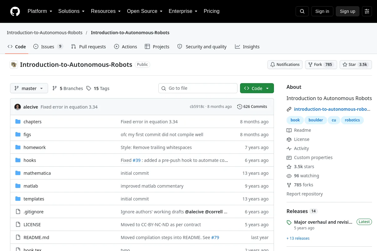 Introduction-to-Autonomous-Robots · Introduction-to-Autonomous-Robots website or repository screenshot