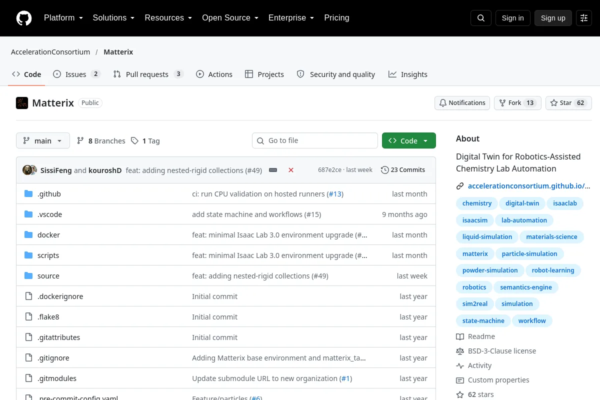Matterix · AccelerationConsortium resource page screenshot