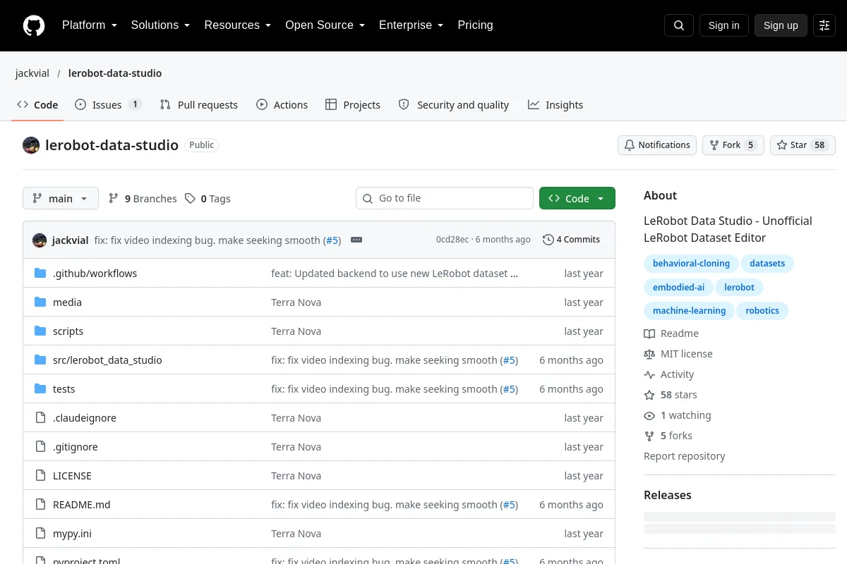 lerobot-data-studio · jackvial website or repository screenshot