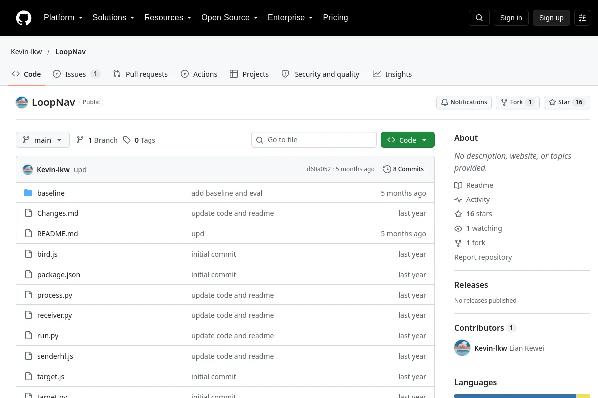 LoopNav · Kevin-lkw resource page screenshot