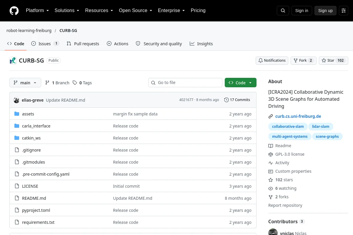 CURB-SG · robot-learning-freiburg website or repository screenshot