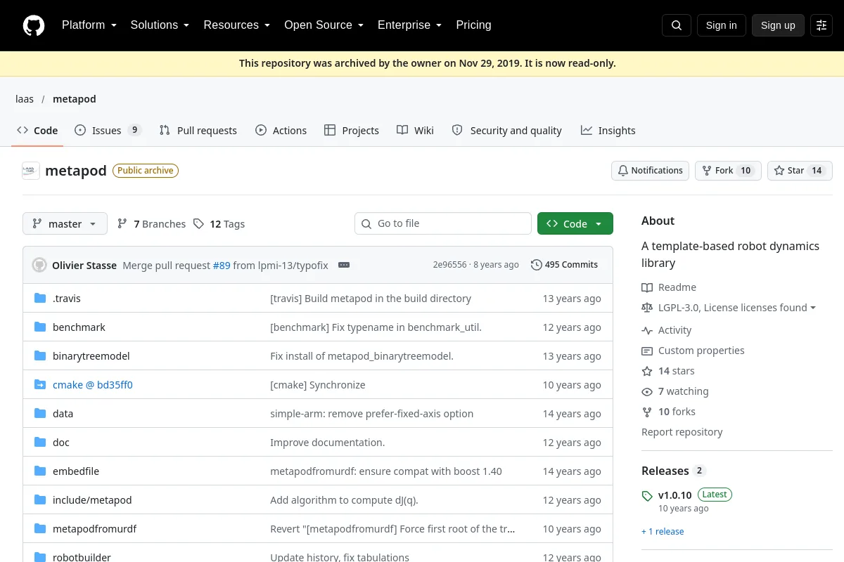 metapod · laas resource page screenshot