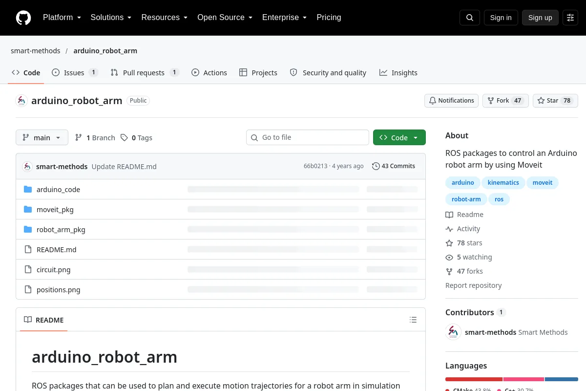 arduino_robot_arm · smart-methods website or repository screenshot