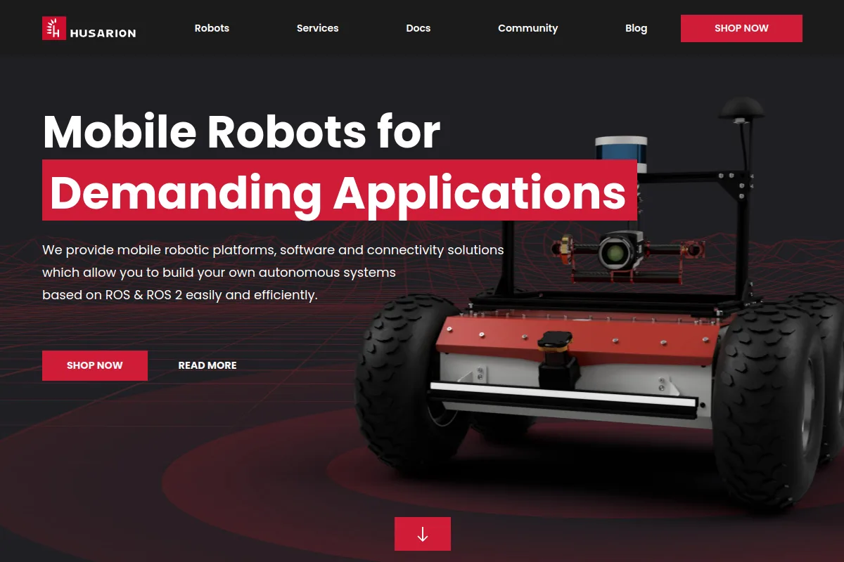 Husarion ROSbot website or repository screenshot