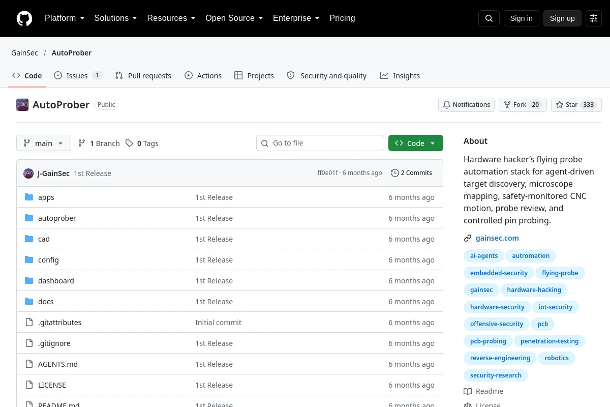 AutoProber · GainSec resource page screenshot