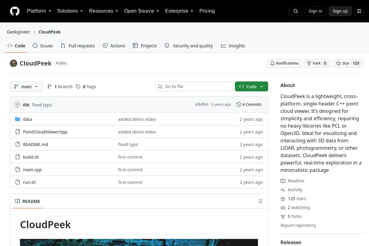 CloudPeek · Geekgineer website or repository screenshot