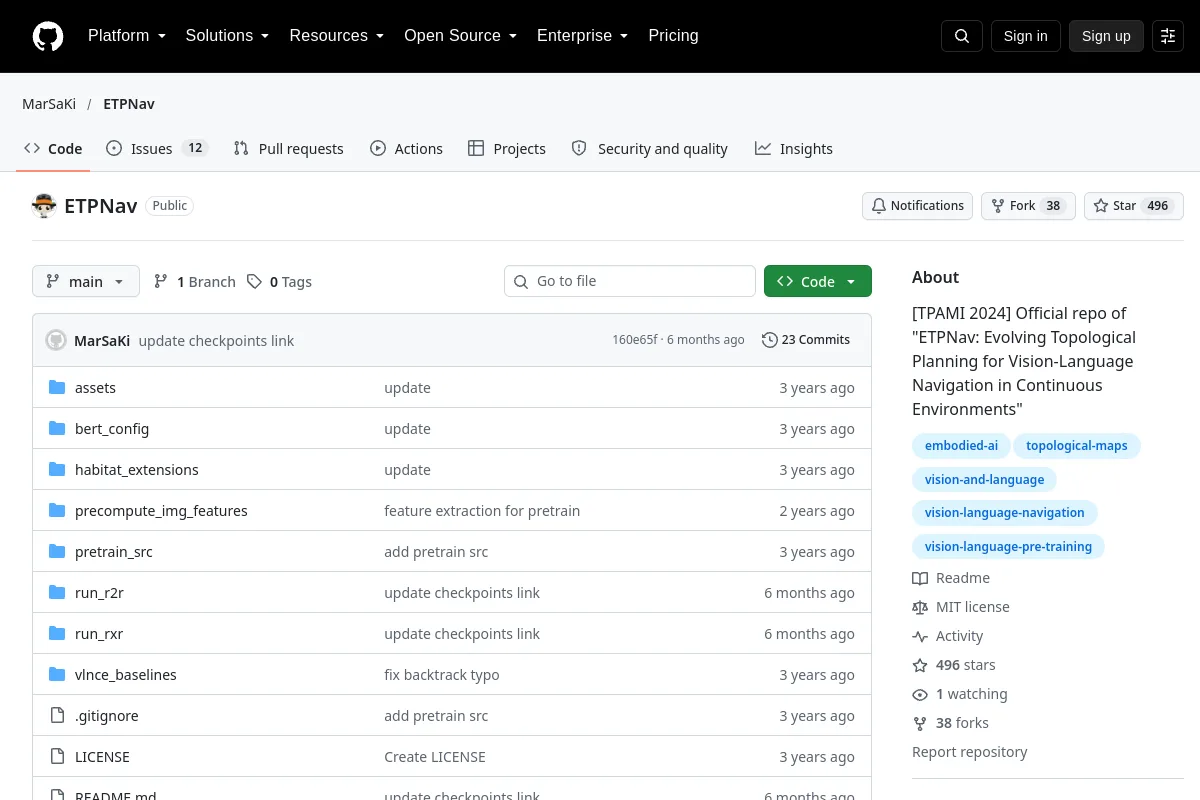 ETPNav · MarSaKi website or repository screenshot