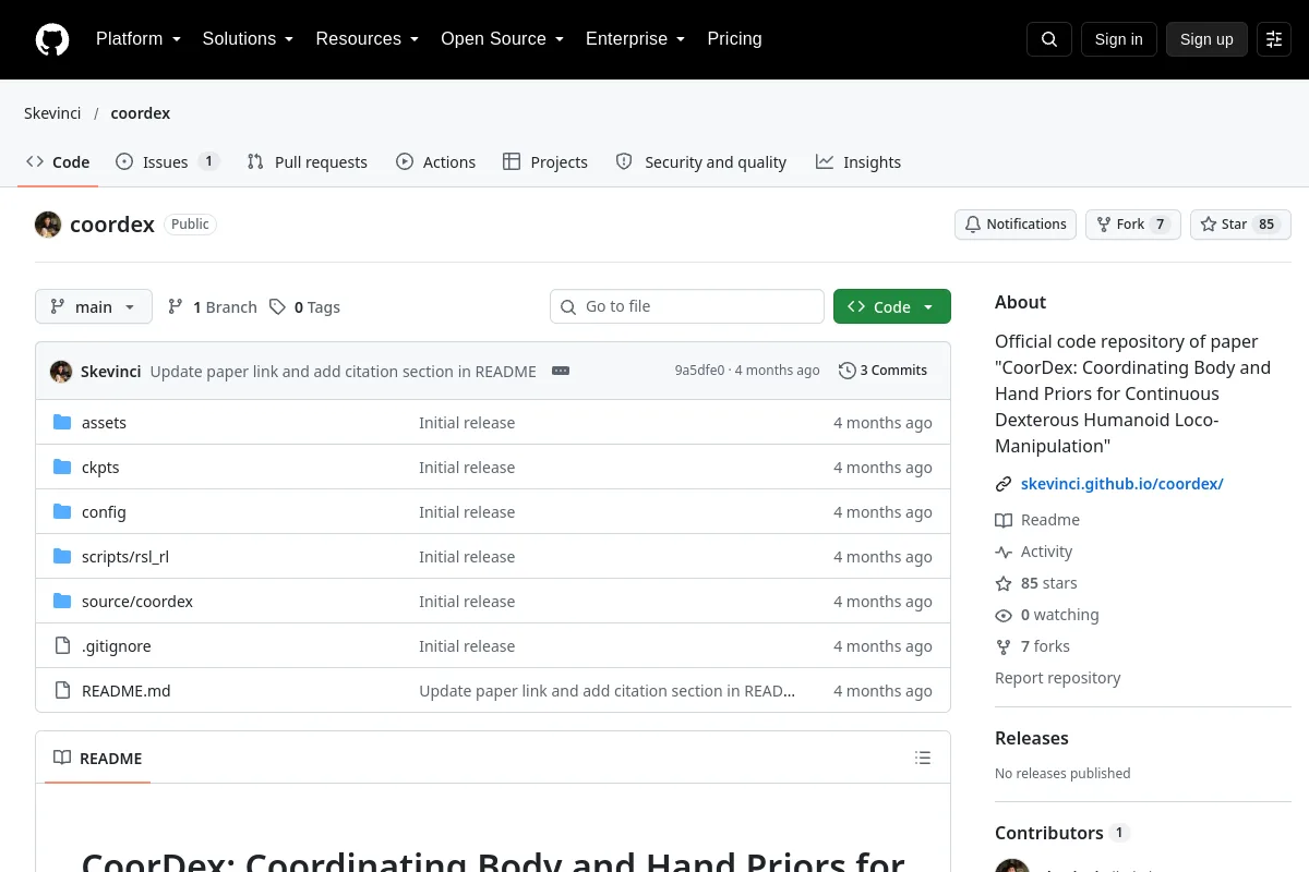 coordex · Skevinci website or repository screenshot