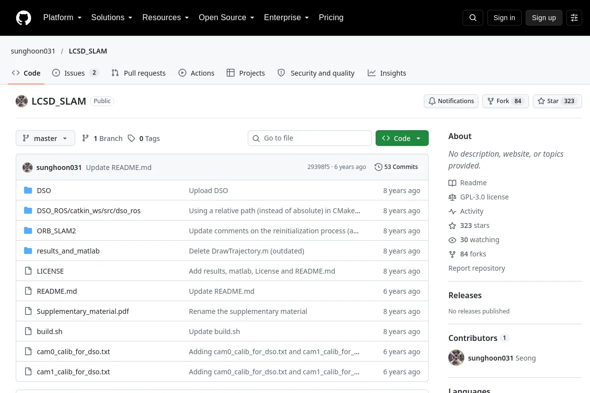 LCSD_SLAM · sunghoon031 website or repository screenshot