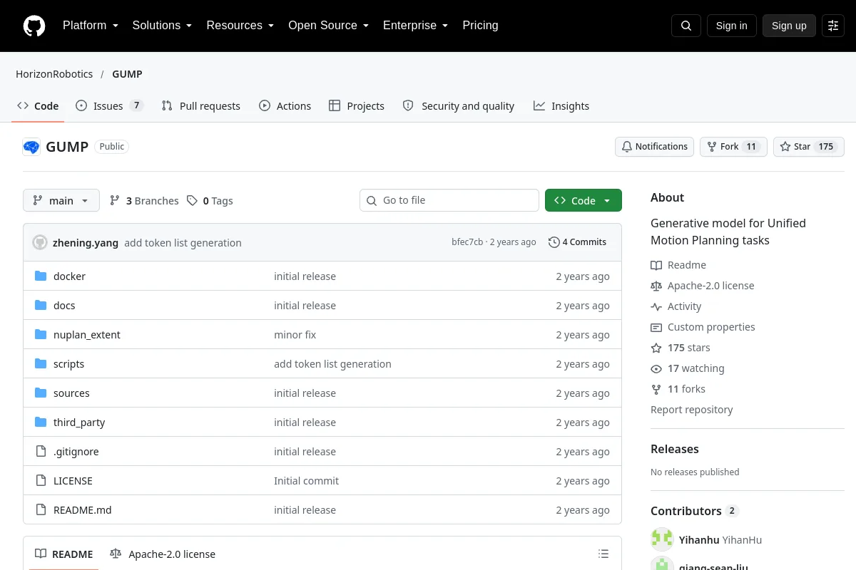 GUMP · HorizonRobotics website or repository screenshot