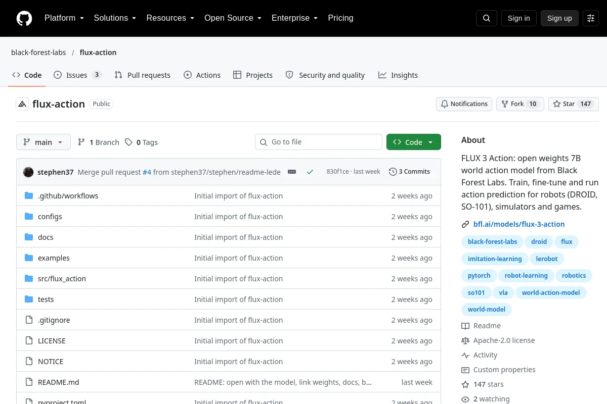 flux action · black-forest-labs website or repository screenshot