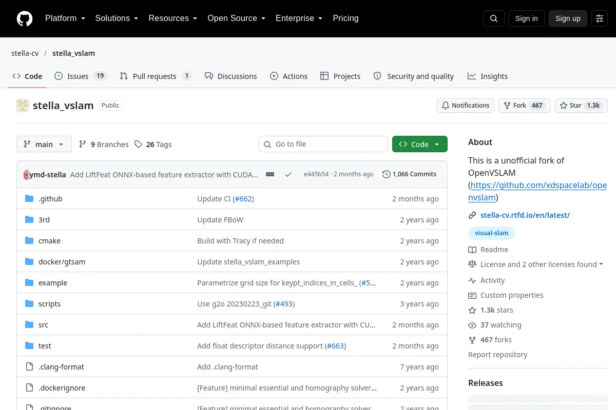 stella vslam · stella-cv website or repository screenshot