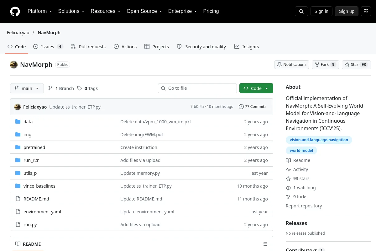 NavMorph · Feliciaxyao resource page screenshot