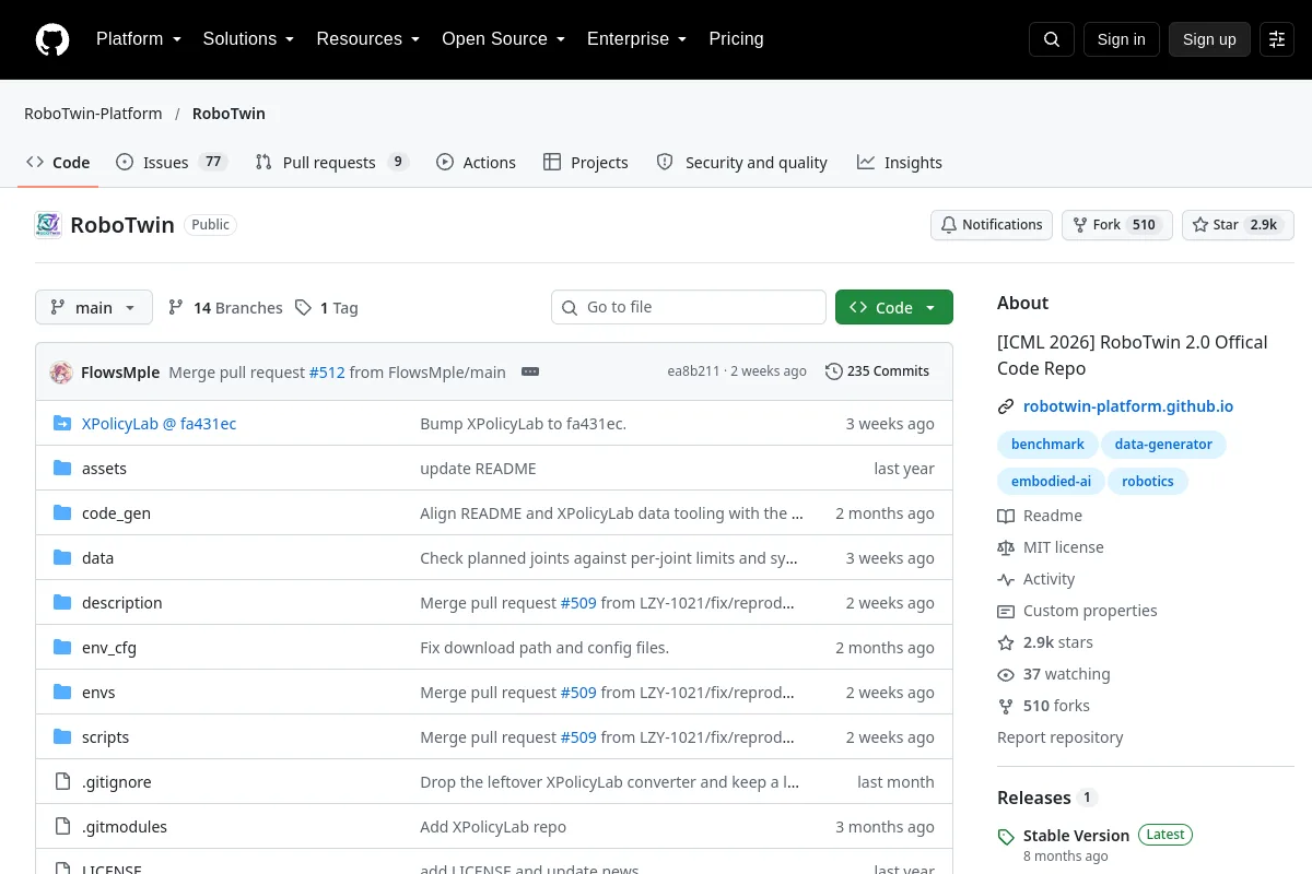 RoboTwin website or repository screenshot