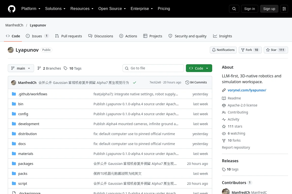 Lyapunov · ManfredCh resource page screenshot