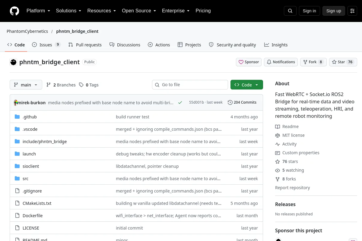 phntm bridge client · PhantomCybernetics resource page screenshot
